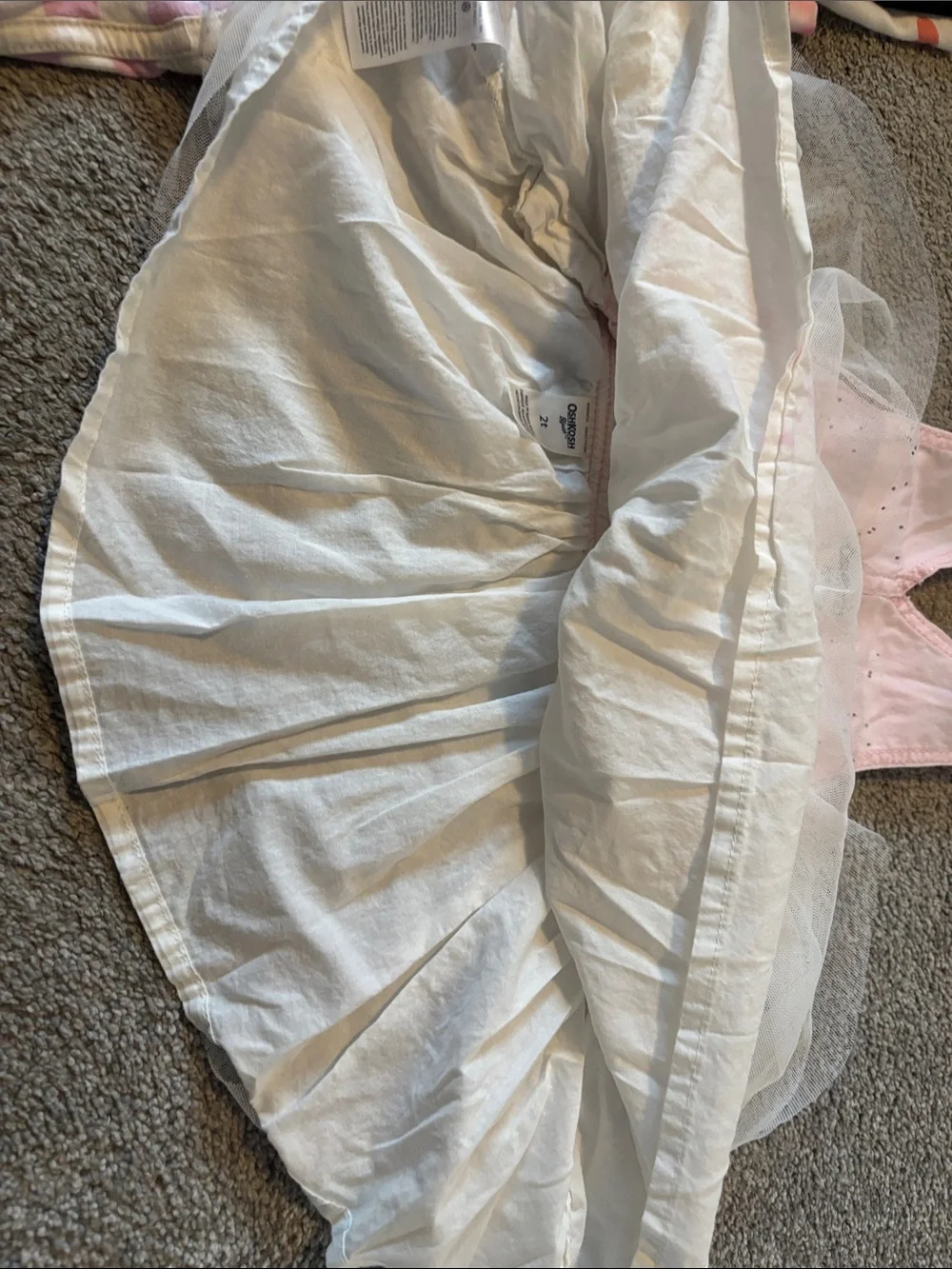 OshKosh B'gosh Pink Bunny Tulle Suspender Skirt